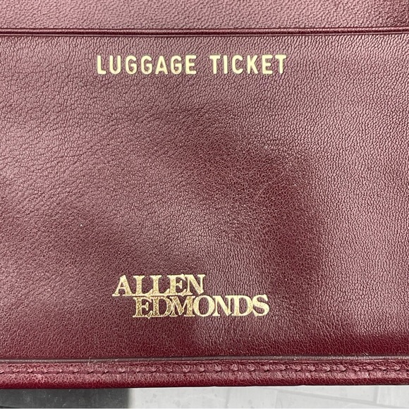 SOLD ALLEN Edmonds Genuine Leather travel passport holder wallet checks tickets - Picture 5 of 15